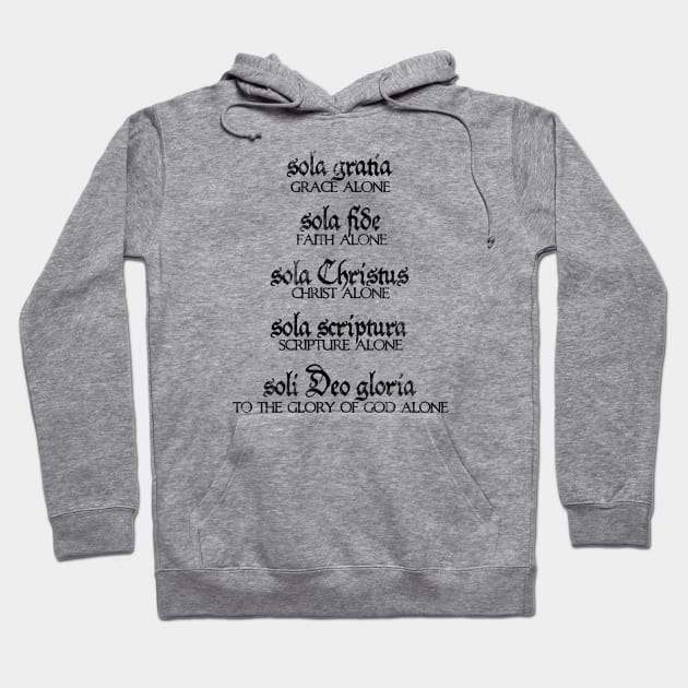 The Five Solas of the Reformation (light colors) Hoodie by Lemon Creek Press